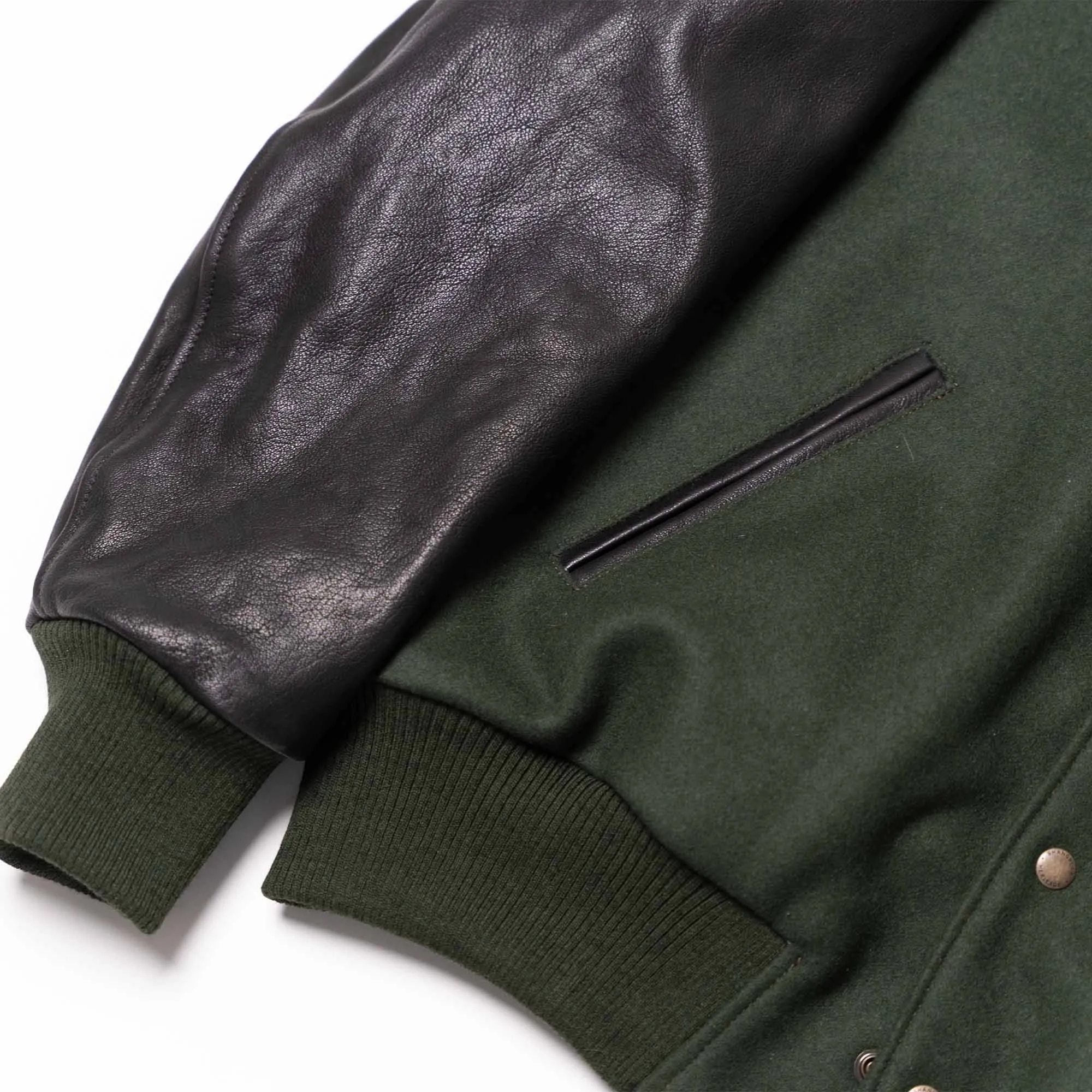 Varsity Forest Green Wool Jacket - Shangri-la Heritage