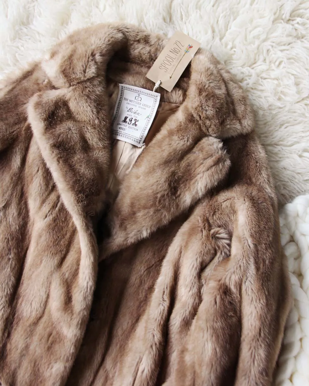 Vintage Metzger Faux Fur Coat