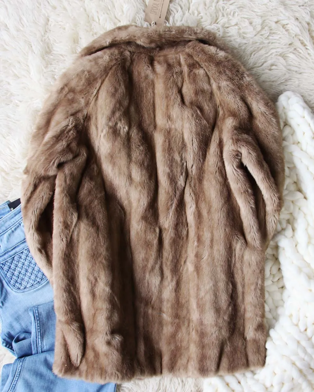 Vintage Metzger Faux Fur Coat