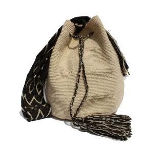 Wayuu Crossbody Mochila Bag - Beige