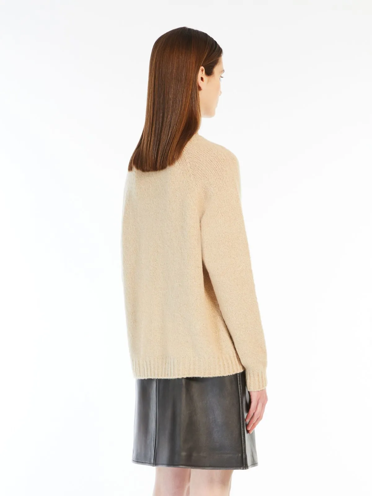 WEEKEND MAX MARA ALPACA & COTTON SWEATER IN SAND