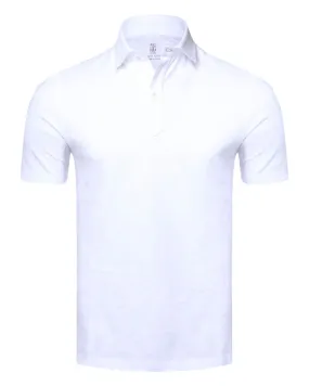 White Jersey Polo