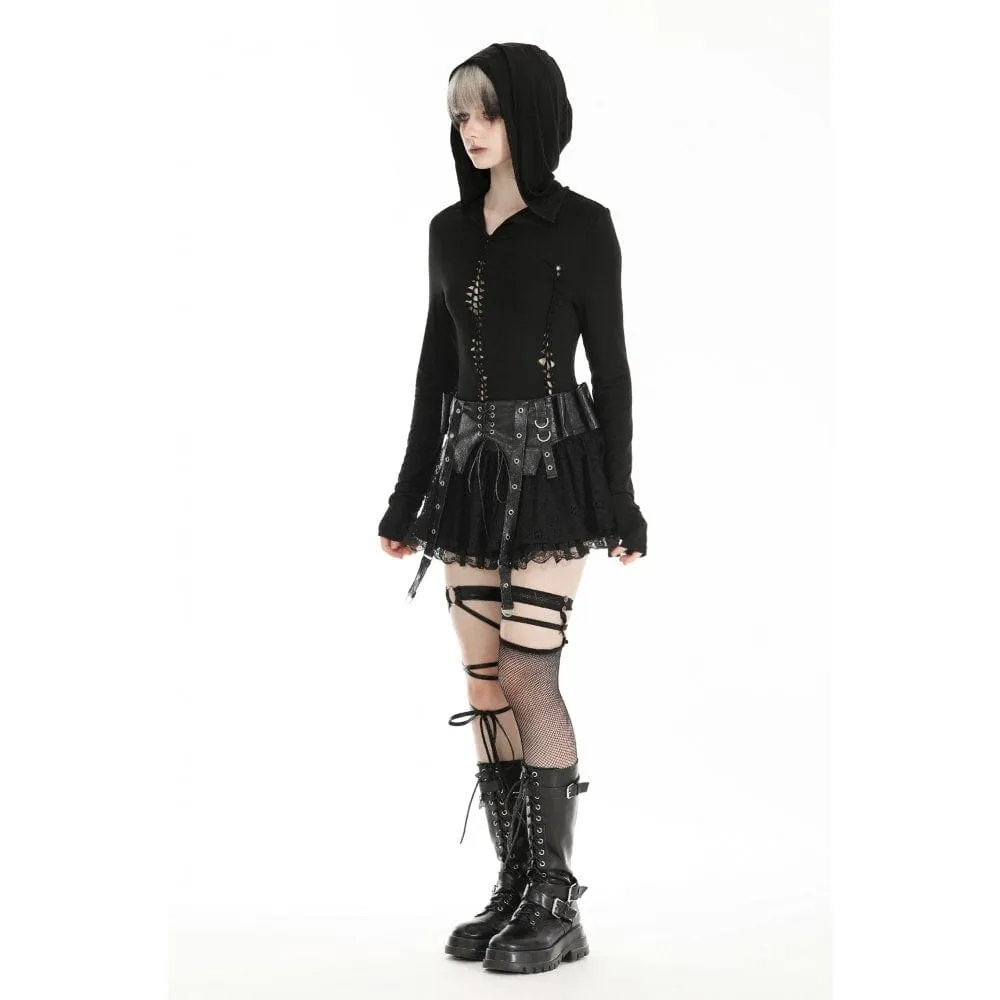 Women's Gothic Ripped Hoodies