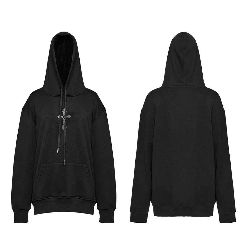 Women's Punk Cross Printed Hoodies