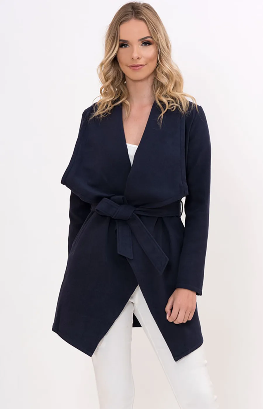 Wool Wrap Coat with Tie-on Belt Feature (AJ301A)